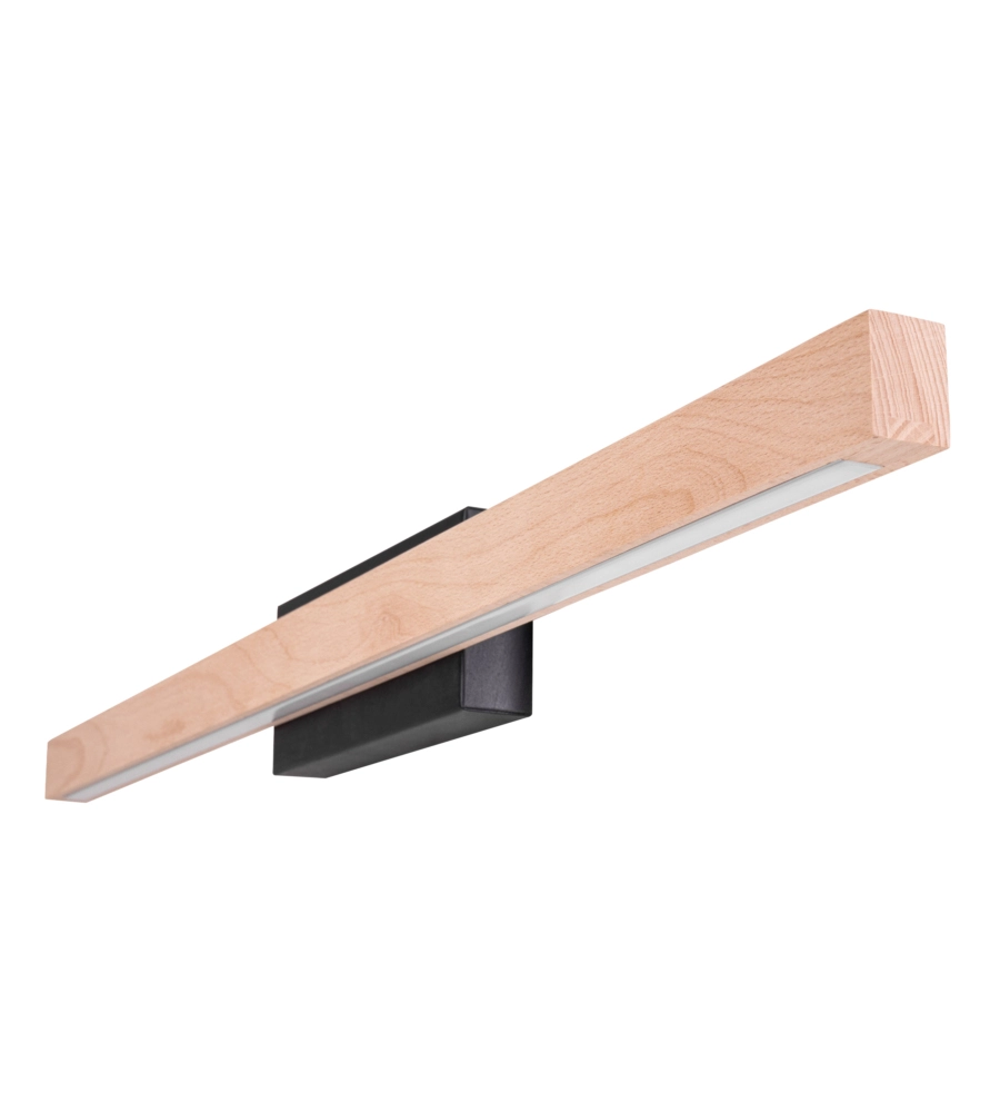 APPLIQUE ONLI "DORA" METALLO E LEGNO LED, 80X5,6X8 CM